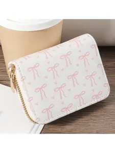 Cute Butterfly Print Women Wallet Fashion PU Leather Ladies Purse Multi Card Slots Cash Compartment Portable Daily Shopping Travel Clutch Bag For Teen Girls And Adult Women