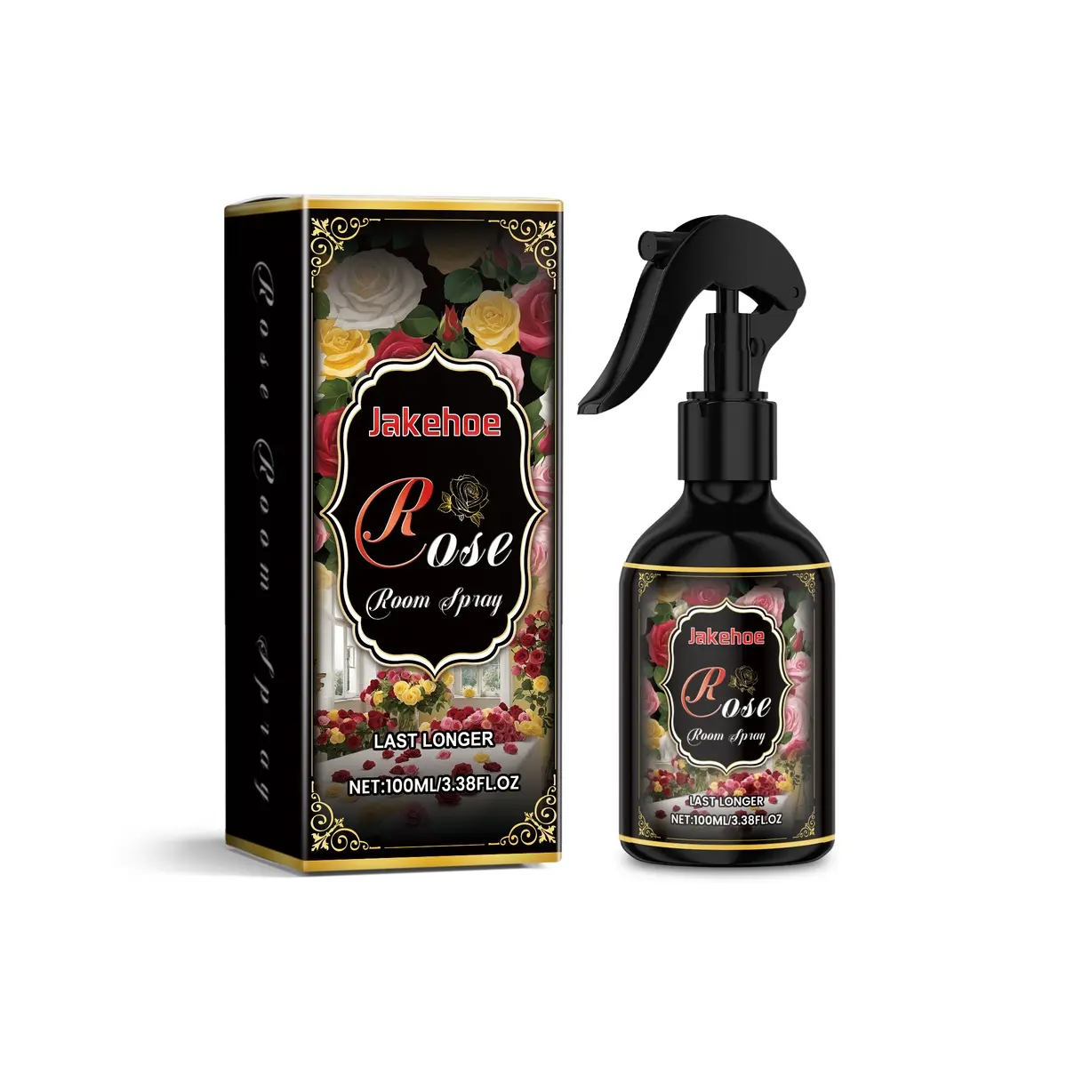 Jakehoe Rose Scented Indoor Spray Long-lasting Fragrance for Bedroom Indoor Spray Deodorizer Air Freshener