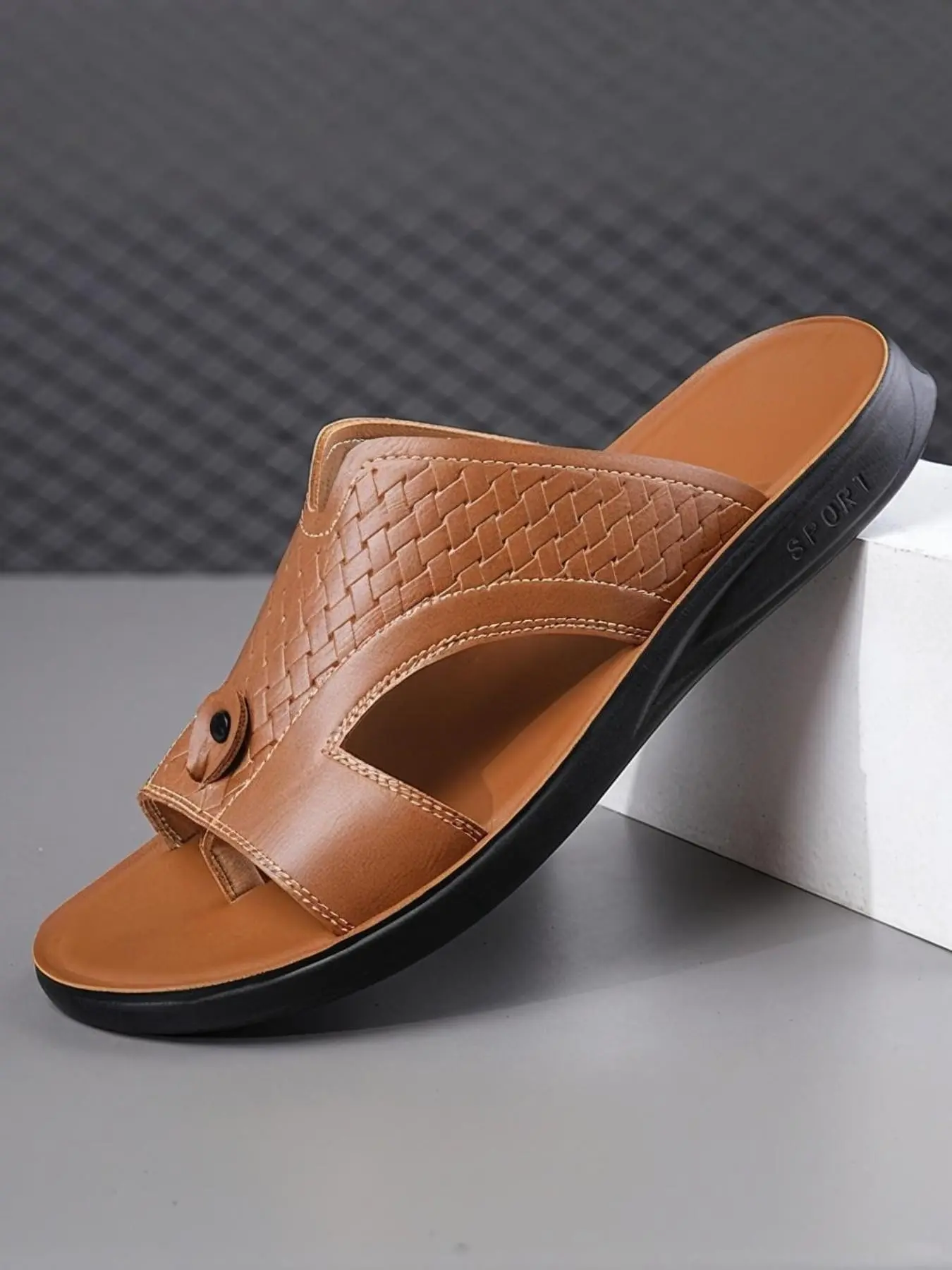 Men's Open-Toe Sandals, Anti-Slip Soft Sole Outdoor Beach Shoes, Comfortable Breathable Design, Casual Versatile, Ideal for Daily Wear