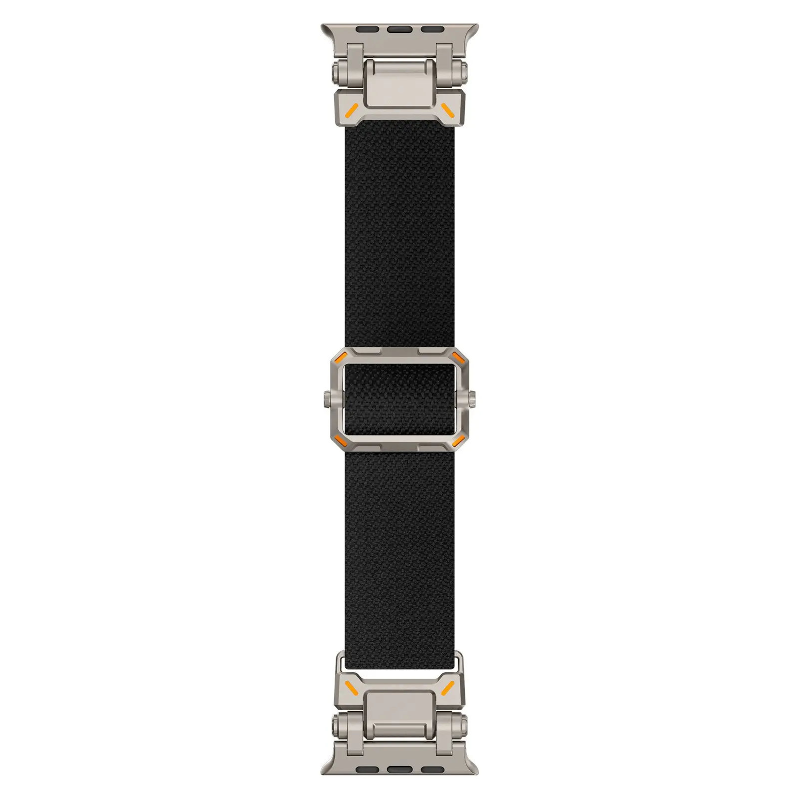 Articulated Titanium Nylon Band for Apple Watch Ultra, Woven Fabric Strap with Precision Hinge Connectors, Durable and Comfortable