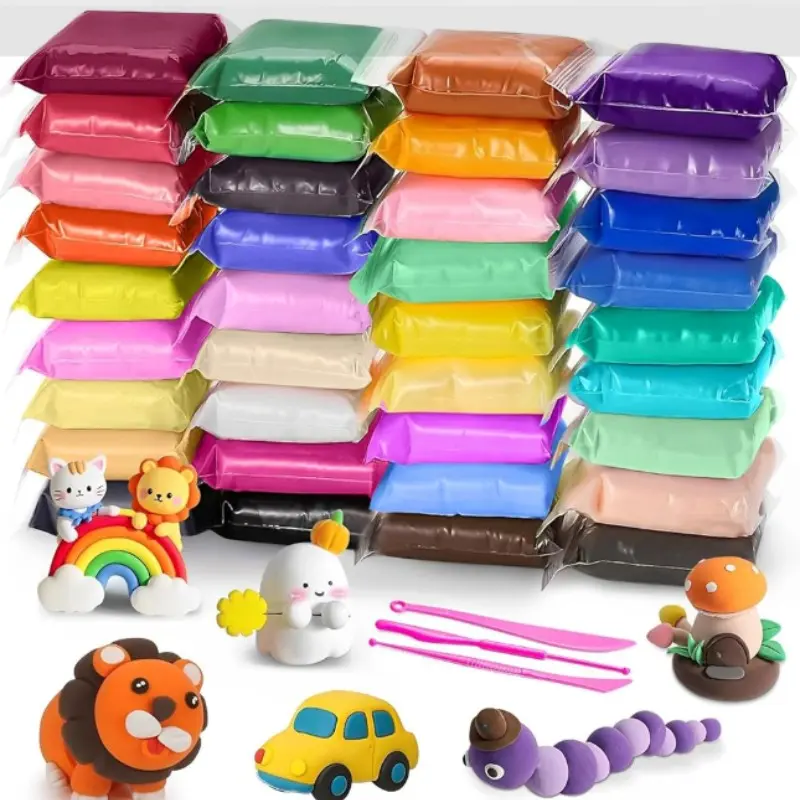 Air Dry Clay Kit, 36 Colors Modeling Clay with Tools, Ultra Light, Safe and Non-Toxic, Ideal Gift for Kids, Christmas & Halloween Gift