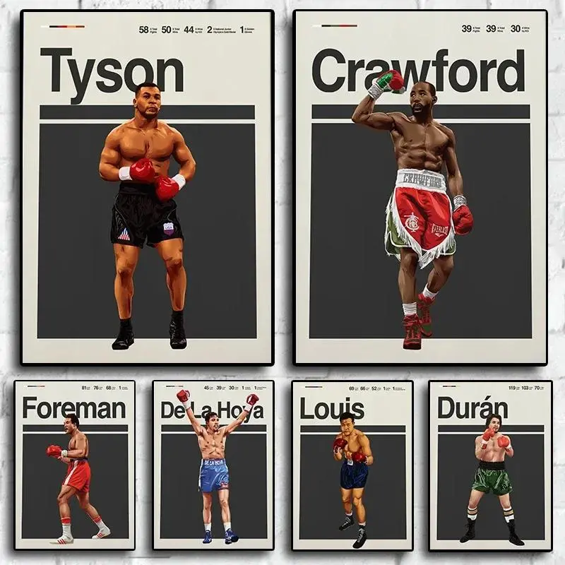 Canelo Álvarez Canvas Poster: A Mid-Century Modern-Style Boxing Mural for Room Decor