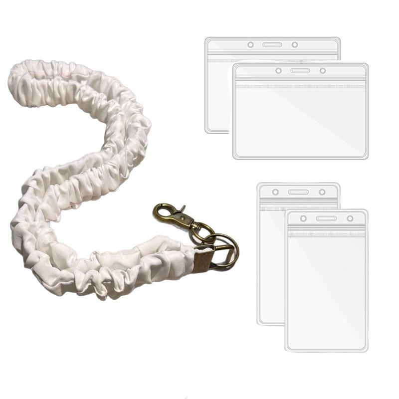 Stretchy PVC Lanyard 17.5-Inch - Soft & Hypoallergenic Fabric - Tangle-Free Design - Perfect for Keys, Badges, & Phones - Handmade Charm Good Luck Gift Bag Keychains Ball Cute Simple Elegant Design Student Welcome Backpack Tags