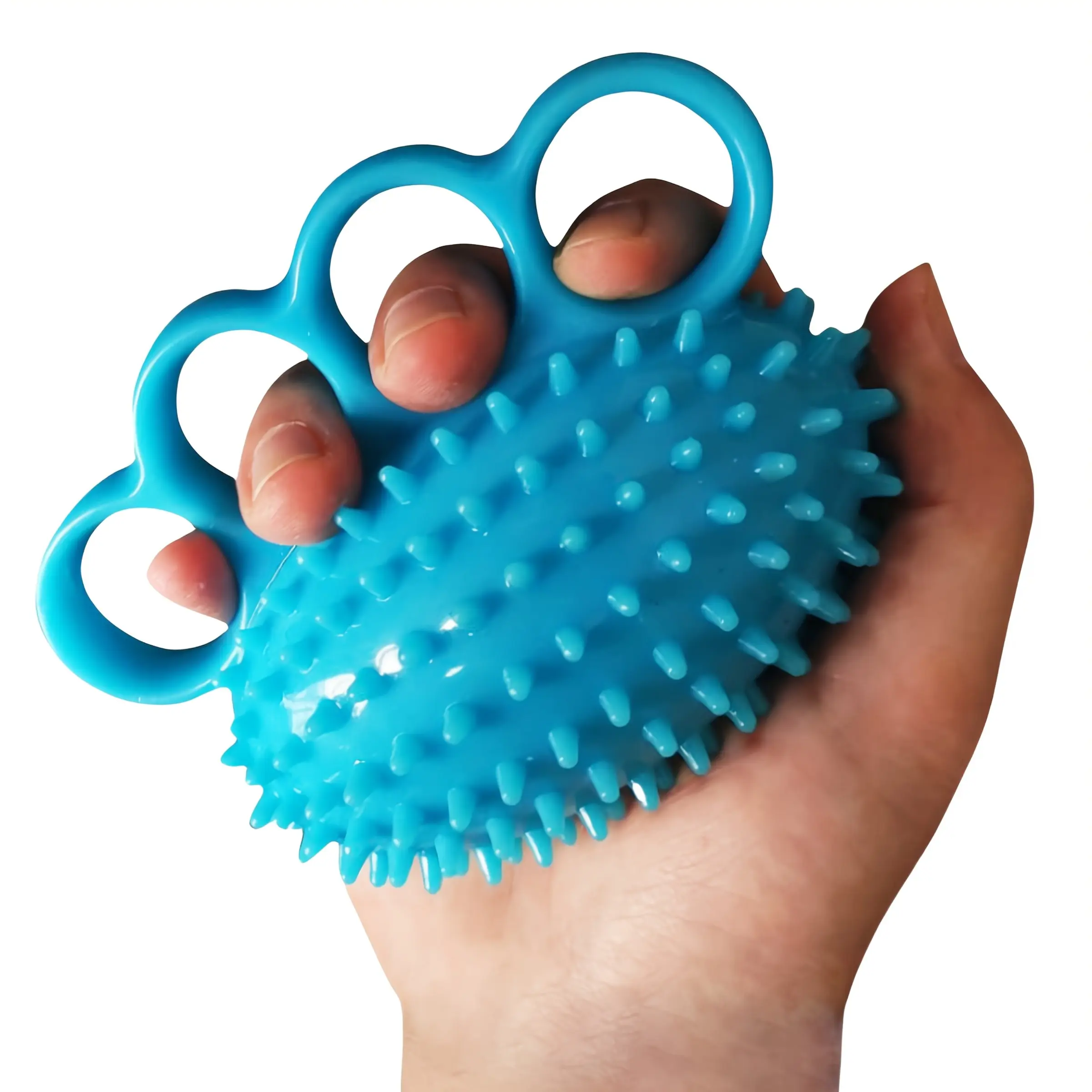 1 Piece Four-Finger Massage Hand Grip Exercise Ball, Portable & Practical Style, Separated-Finger Non-Slip Design for Hand Strength Training & Fatigue Relief, Rehabilitation Training Equipment for Seniors, Ideal for Home & Office Use