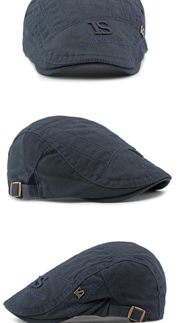2025 Hat Men's Spring Summer  Embroidery Cotton Cap British Vintage Fashion Forward Hat Women's Casual Beret Youth Hat
