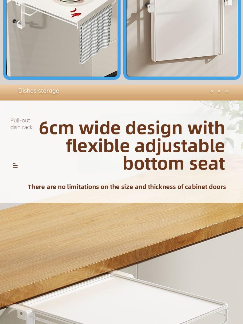 Foldable Countertop Extension Storage Rack Household Multifunctional Hanging Cabinet Door Small Table Board Storage Partition Auxiliary Table