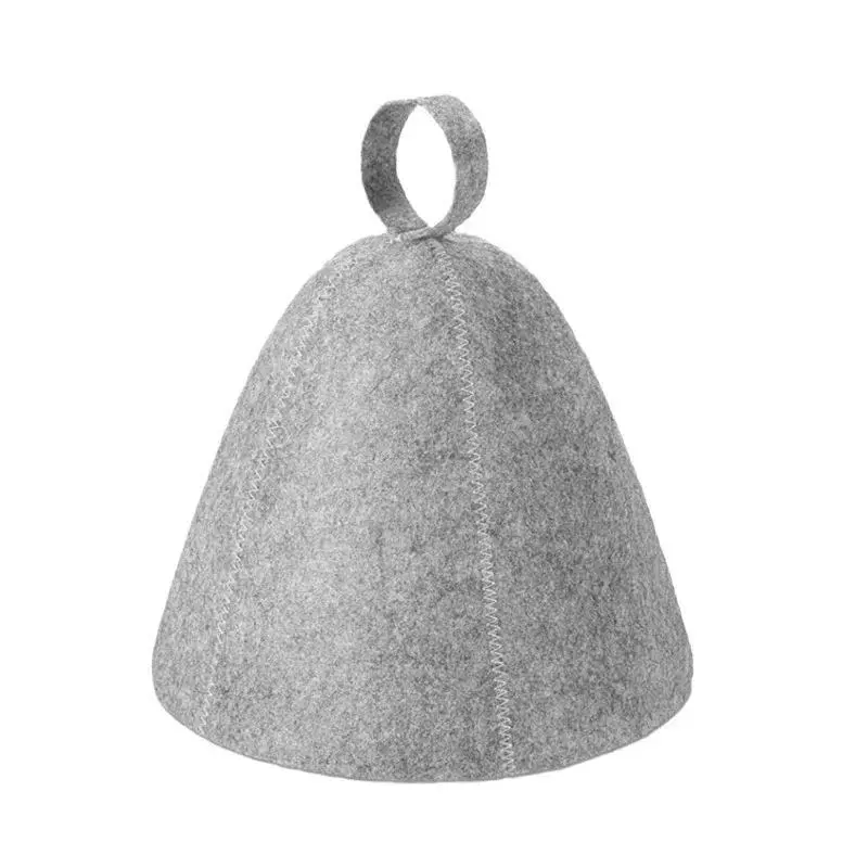 Sauna Hats Thicken Wool Felt Shower Cap Hair Turban Quickly Towel Drying Hats Felt Sauna Hat Men Dry Sauna Cap for Man
