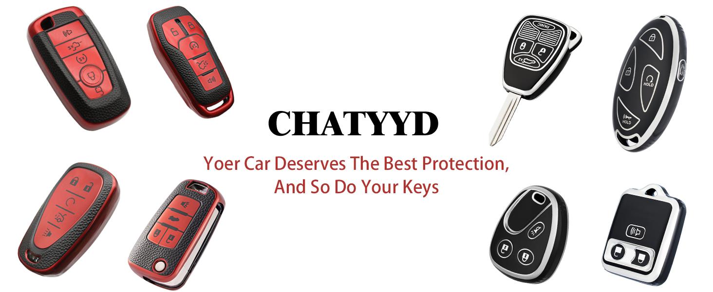 Key Fob Cover for Chevy, Soft TPU Leather Key Fob Case for Chevrolet Camaro Cruze Equinox Malibu Trailblazer Impala Sonic Buick Cascada Encore Car Key Accessories (Red)