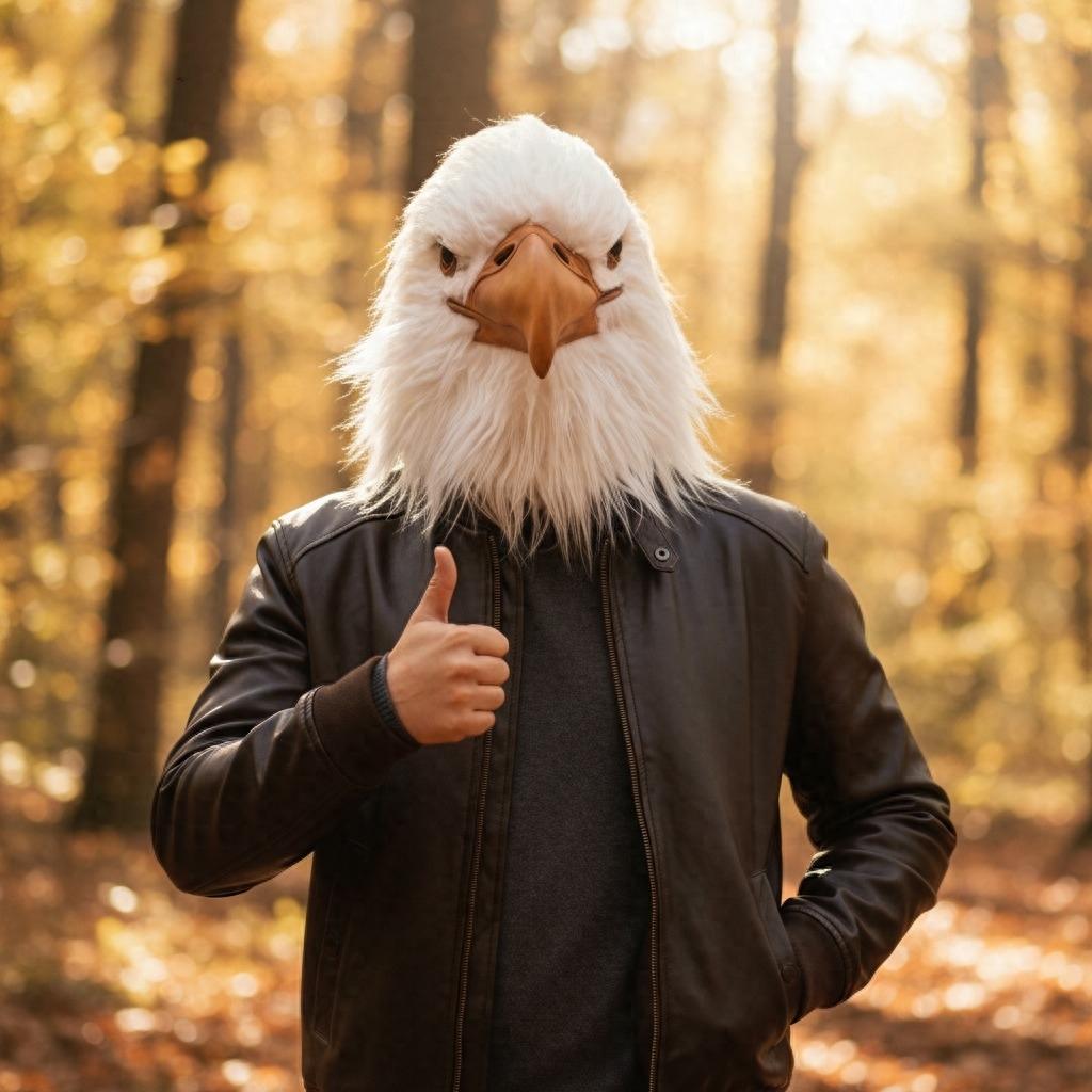 White Eagle Mask Animal Head Cover for Halloween Cosplay Rave Party Realistic Latex Animal Bird Mask Prank Props Accessories