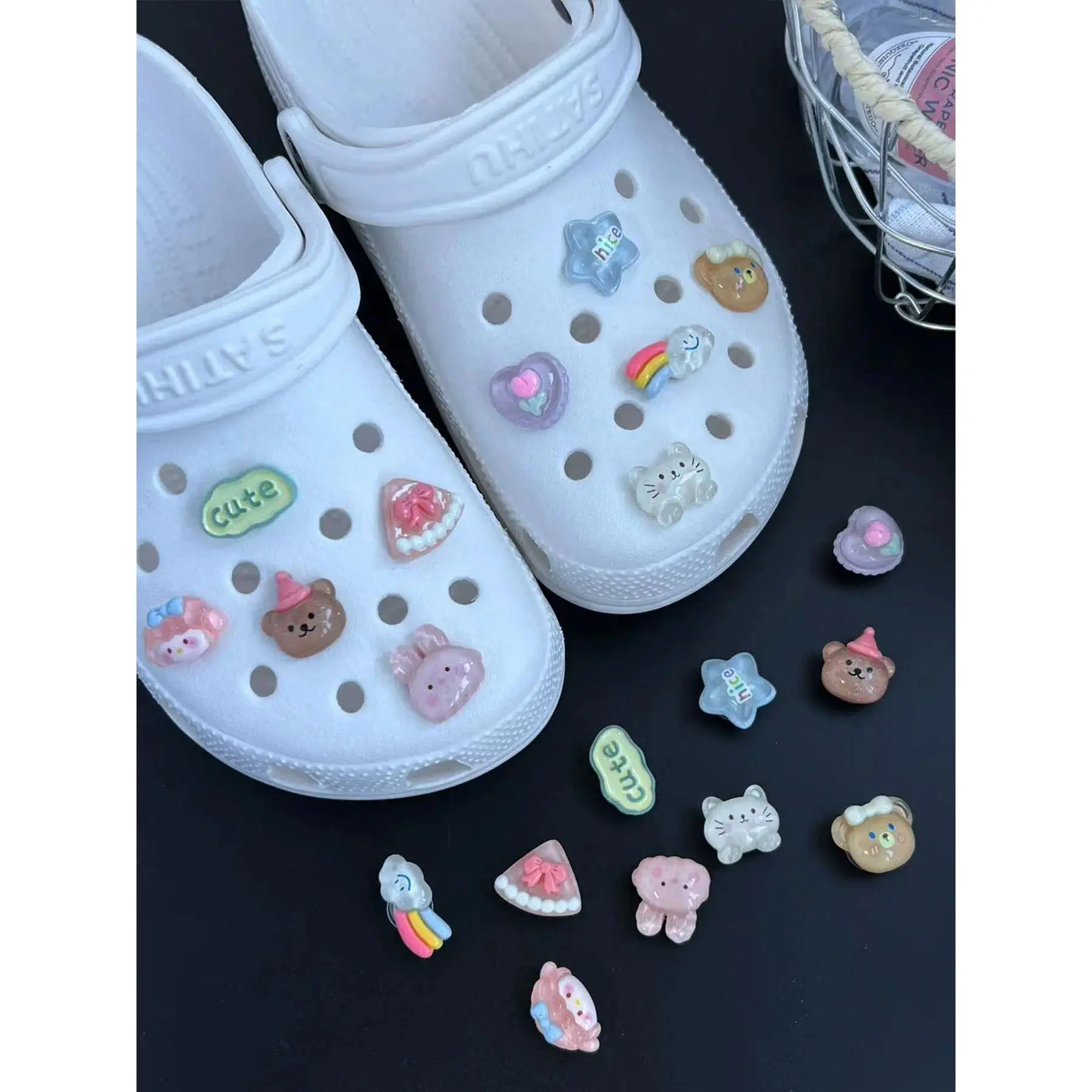 Cute Cartoon Shoe Charms Set – Heart Star Animal Decorative Shoe Clips for Clogs, DIY Footwear Accessories, Fashion Shoe Embellishments for Women & Girls, Fun Personalized Shoe Decoration Kit