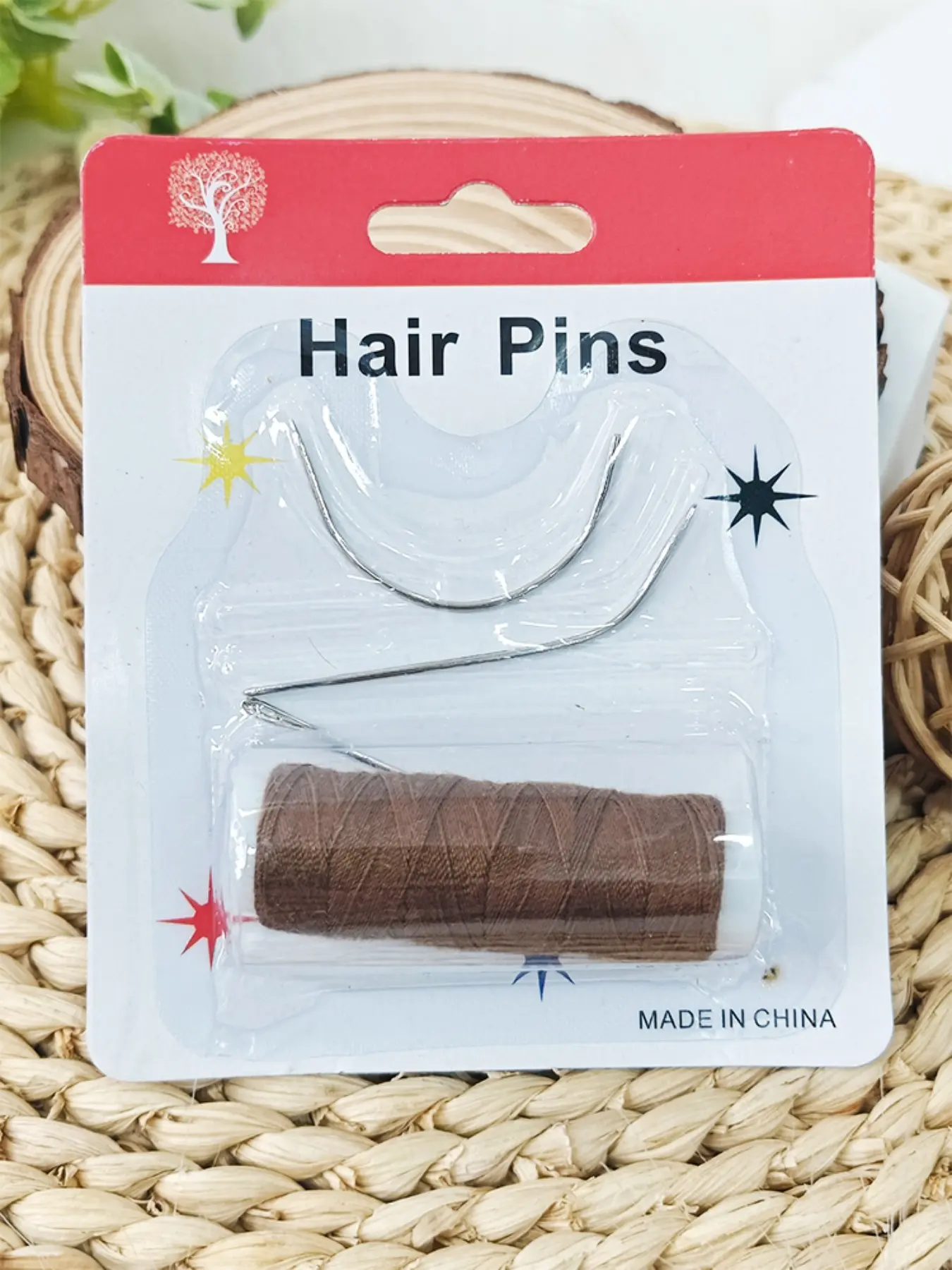 1 Set 4 Pieces: Coil + J/i/c Type Needle Combo, 5 Colors Available, Wig Extension Thread Kit, Specialized Hair Extensions Tools