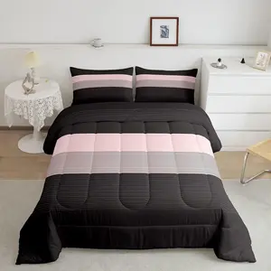 Erosebridal 2/3Pcs Ombre Comforter Set Teal Gradient Bedding, Modern Abstract Soft Warm Lightweight Microfiber Quilt Insert, Easy Care Machine Washable for Teen Adult Bedroom Decor Birthday Gift
