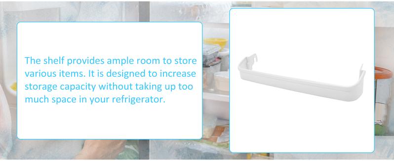 HECASA 240338001 AP2115859 240338005 Refrigerator Door Shelf Compatible with Frigidaire Kenmore Refrigerator 891049 AH429871 EA429871 PS429871 Replacement only ABS Plastic White Door Bin Shelf Rack Home Household Items