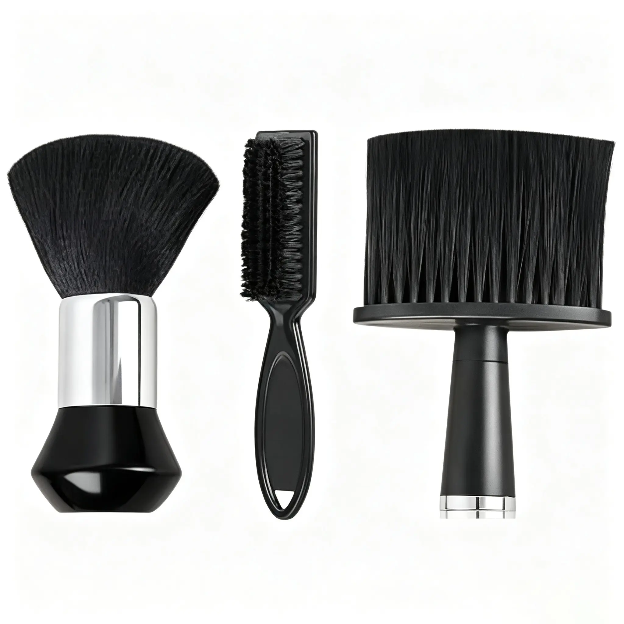 3-Piece Neck Dust Remover Set, Professional Haircut Brush, Soft Trimmer Cleaning Brush, Salon Tools for Neck and Ear Hair Removal
