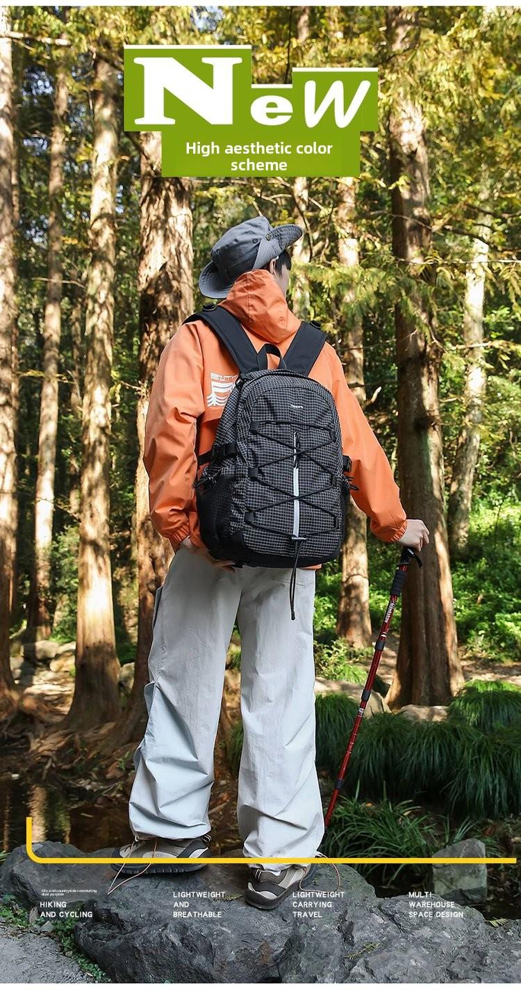 One-size-fits-all backpack made of nylon fabric with letter print and zipper