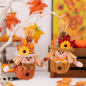 Haystack Hanging Figure, Plush Toy, Thanksgiving Holiday Party Decoration, Autumn Theme Decorations, Festive Seasonal Ornaments