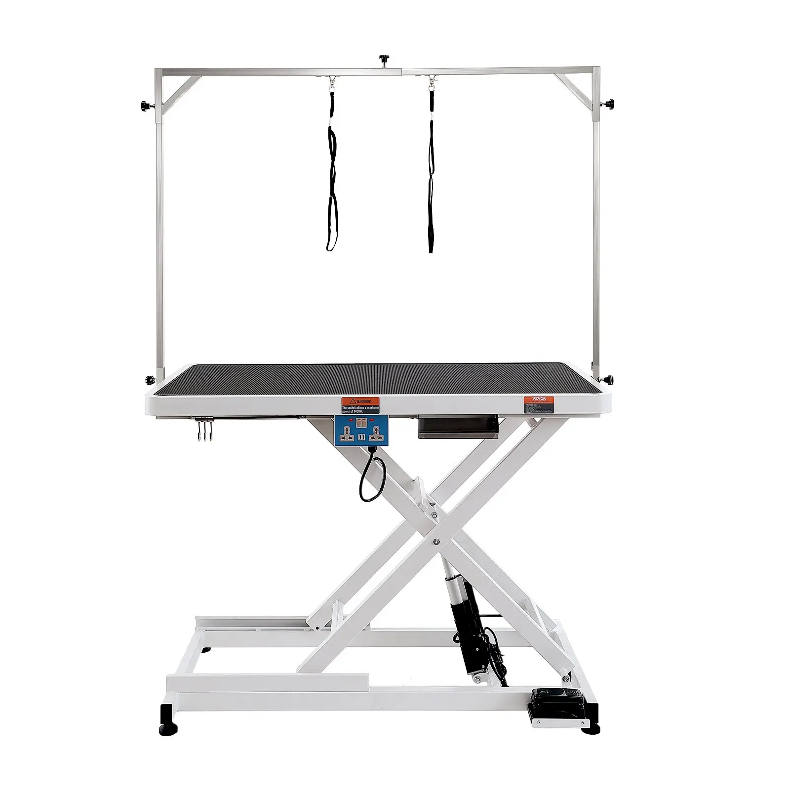 VEVOR 50" Electric Pet Grooming Table, Heavy Duty Dog Grooming Arm for Large Dogs, Height Adjustable Dog Grooming Station, Anti Slip Tabletop/Dog Grooming Station, Max Bearing 400LBS