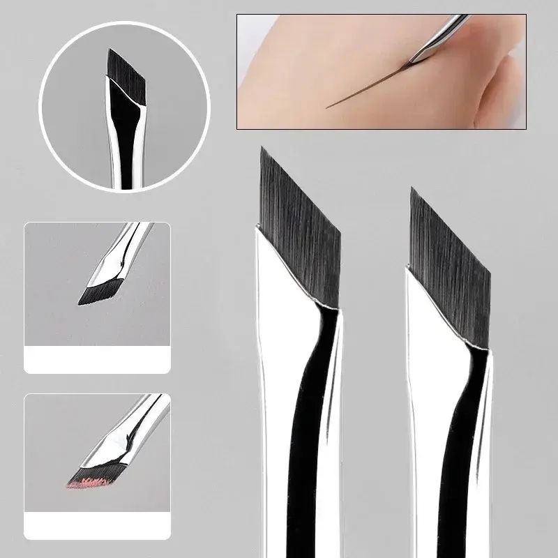 Upgrade Ultra Thin Blade Eyeliner Brush, Fine Angle Tip for Precise Liner and Brow Detail. Perfect for Under Eye and Corner Application. Ultra Thin Design for Smooth and Controlled Application.