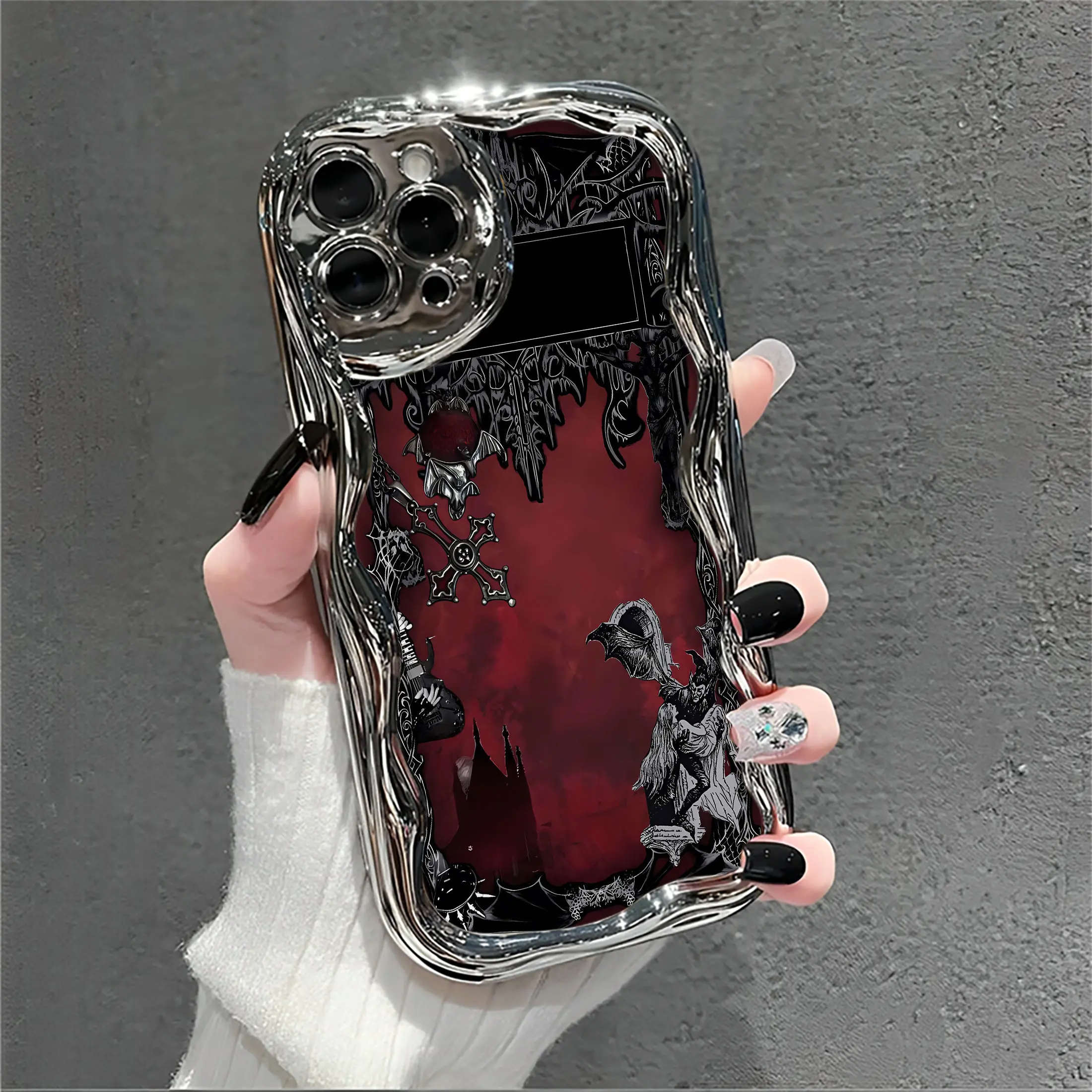 Funda para teléfono con temática de vampiro gótico, compatible con Samsung, Apple, VIVO, OPPO, Motorola, Transsion, Google, Xiaomi y Honor. Fabricada en TPU, ofrece protección a prueba de golpes y caídas. Un regalo ideal para familiares y amigos.