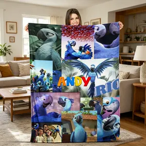 Rio Cartoon Flannel Blanket—A year-round travel blanket, sofa nap blanket/bedding, a comfortable bedroom essential, and a perfect gift for children, family, and friends.