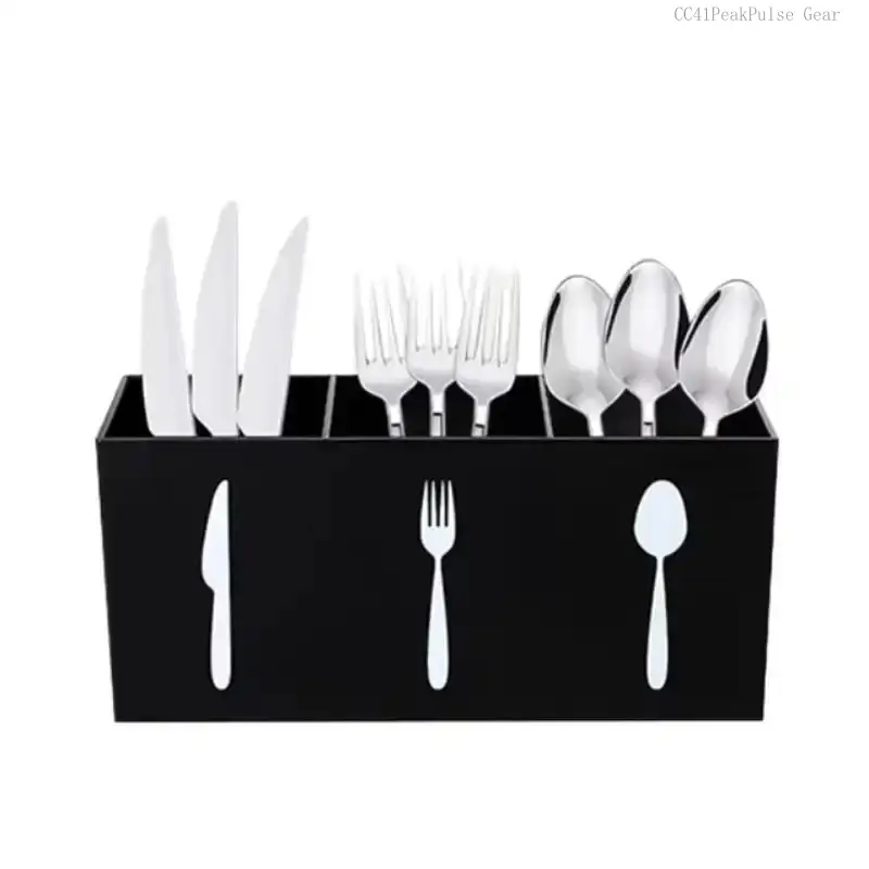 Multifunctional Kitchen Utensil Storage Box, Durable Ps Material, Space-Saving Design, Ideal for Home & Restaurant UseCC41PeakPulse Gear