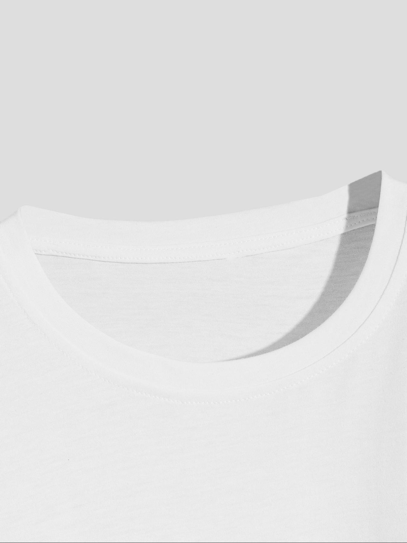 Men's Regular Fit without Christ I Am Nothing Round Neck Tee, Street Fashion Casual Short Sleeve T-shirt for Daily Wear, Menswear for All Seasons Top, Casual Style Tee