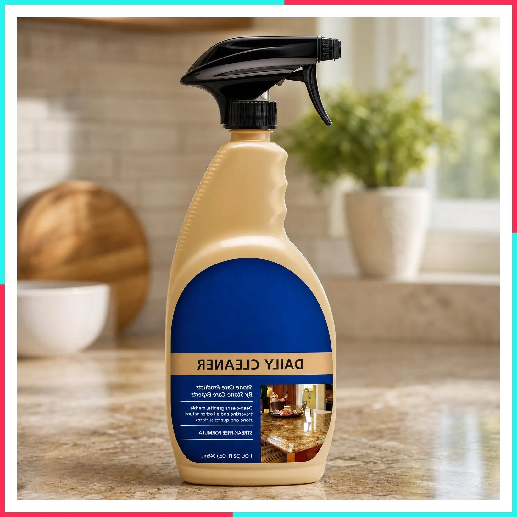 Daily Cleaner for Granite, Marble, Quartz & Other Natural Stone Surfaces, 32 Ounces