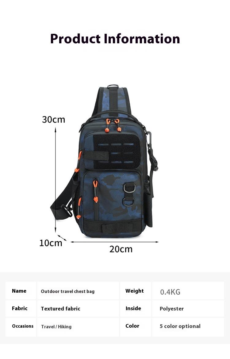 BIGWIG Tactical Sling Tackle Bag Lightweight Fishing Backpack Crossbody Storage Pack for Fishing Gear and Equipment Outdoor Sports Gift for Men SpringStatements