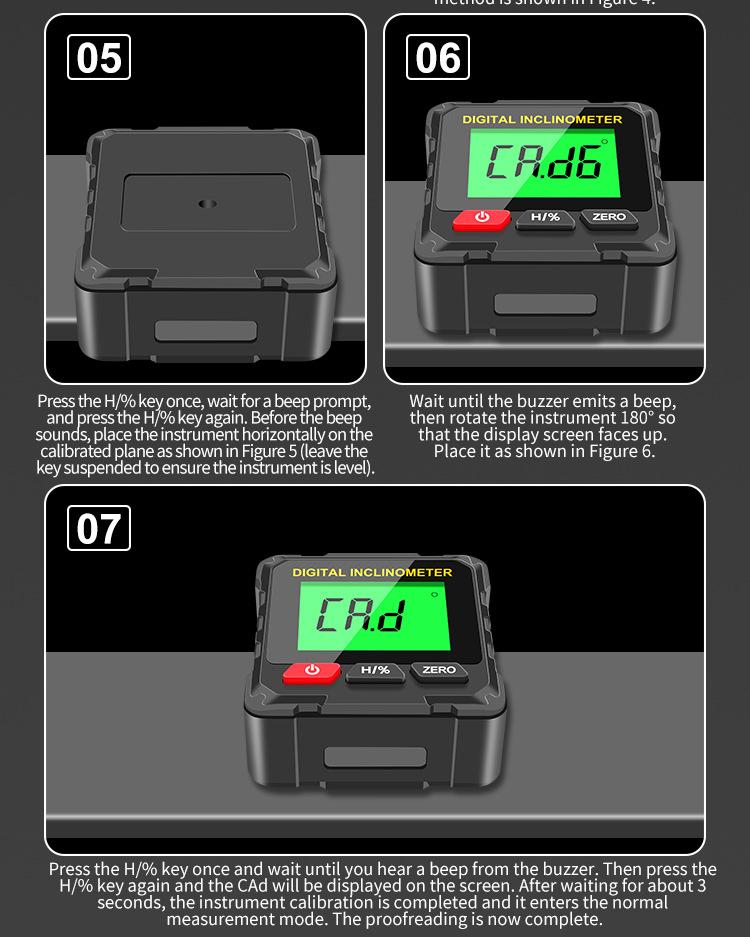 Measurable Four-Side Strong Magnetic Level Slope Straight Line Laser Goniometer Multifunctional Digital Display Inclinometer Multifunctional Stud and Wire Finder electronic laser Self-Leveling Rechargeable