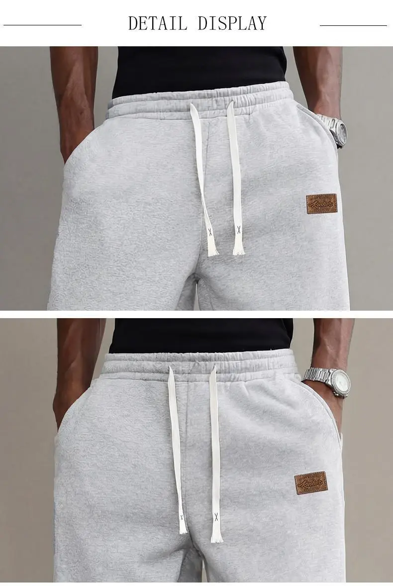 Men’s casual pants for autumn, cotton-blend stretch fabric, comfortable athletic-casual long pants with a loose straight fit; suitable for everyday wear and commuting; versatile sweatpants with drawstring; simple men’s casual pants. Men’s casual pants for autumn, cotton-blend stretch fabric, comfortable athletic-casual long pants with a loose straight fit; suitable for everyday wear and commuting; versatile sweatpants with drawstring; simple men’s casual pants.