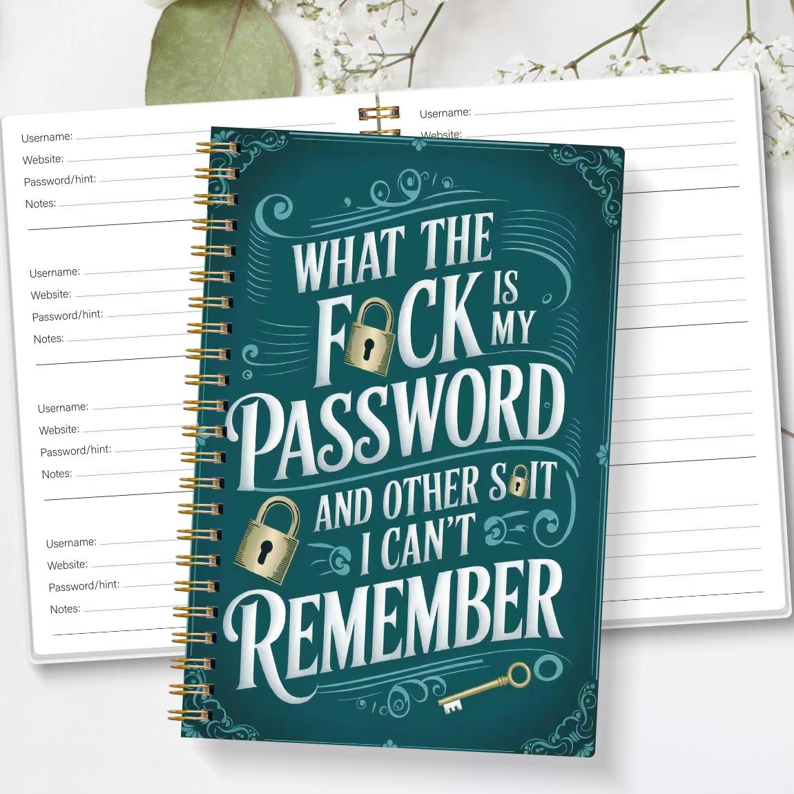 1pc Simple Password Book, Hardcover Spiral Notebook, Hardcover Journal, Minimalist Address Password Manager With Website Password Quick Access Password Storage Perfect For Home Office Internet Computer Logins, Great Holiday Gifts #GLOBAL PICKS