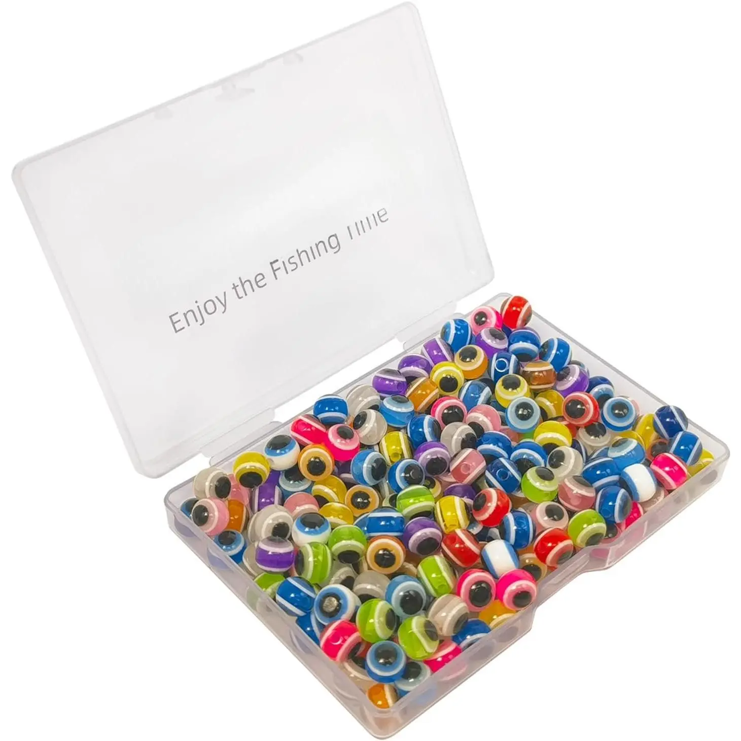 Fishing Eye Beads 120/200/400pcs Fishing Line Beads   Color Fishing Beads 6mm/8mm/10mm for Stream Pool Lake River Fishing (200pcs 8mm  Color)