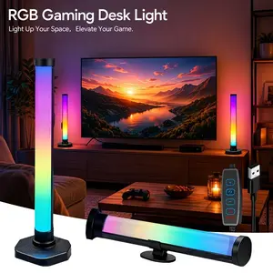 LED Intelligent Atmosphere Game Desk Lamp, RGB Adjustable Light Bedroom Atmosphere Lamp, Button-controlled Computer Game Backlight Lamp, USB-powered TV Backlight Lamp, Suitable for Indoor Bedrooms and Living Rooms for Birthday Parties