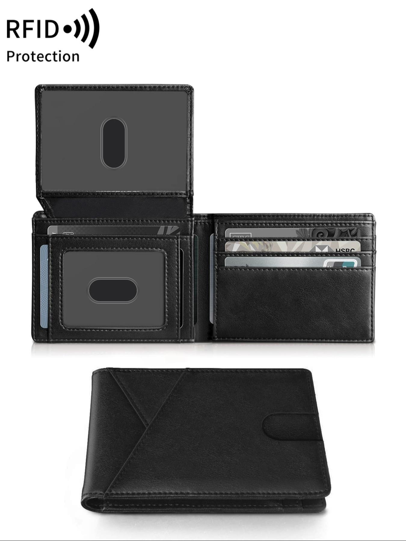 Father's Day Gifts, Men's Business Minimalist Carbon Fiber Card Holder, RFID Blocking Card Holder, Slim Front Pocket Wallet, Portable Wallet for Men