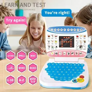 Integrated Early Learning Computer Toy for Kids, Alphabet, Numbers, Sound, Midi Music, Quiz Mode, Adjustable Volume, Perfect Birthday Gift