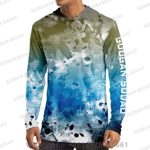 Googan Squad 2023 New Summer Performance Fishing Shirts Hooded Men's Long Sleeve Uv Protection Fishing Hooded Hiking Clothing
