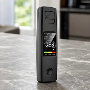 Professional Breathalyzer, 0.00-0.40% BAC High Accuracy Breath Tester, Portable Digital Alcohol Detector with LCD Backlight Display, Police Grade Accuracy Test Kit for Drivers Home Party Transport Use