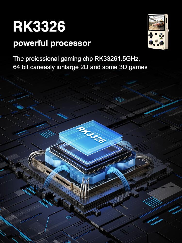 RG36 PRO Retro Handheld Game Console with 3.5 Inch IPS Screen Linux System Multiple Color Options Black Purple White