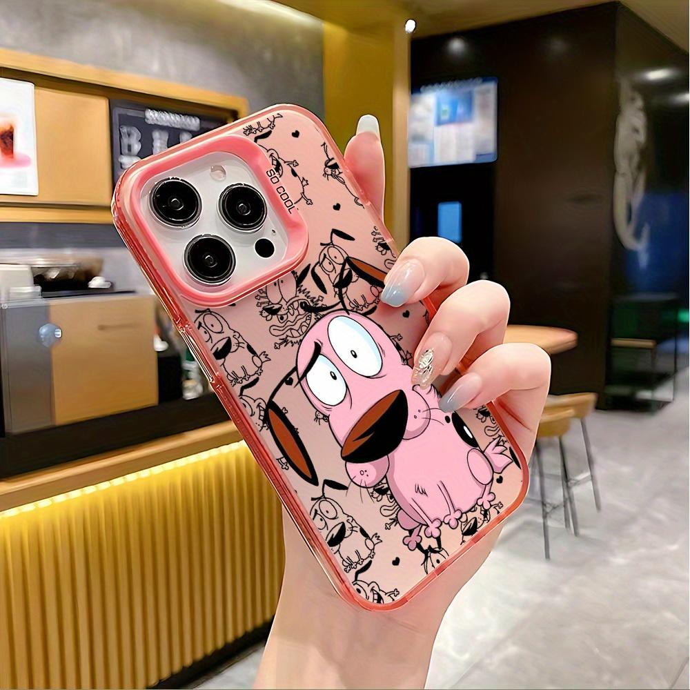 Cartoon Courage the Cowardly Dog phone case, compatible with iPhone 17/16/15/14/13/12/11/X/XS/XSMAX/XR/7P/8P/16E. Designed with a quirky dog pattern, it is the perfect Christmas gift for friends, family, or yourself.