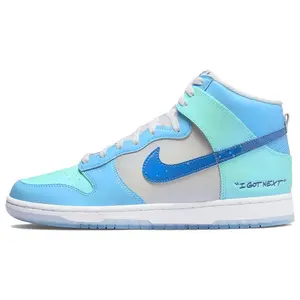 Nike Dunk High I Got Next Patent Leather Retro Casual Sneakers for Men – Slip-Resistant, Durable, Lightweight, Blue Verifiable, with credentials and supporting global authentication