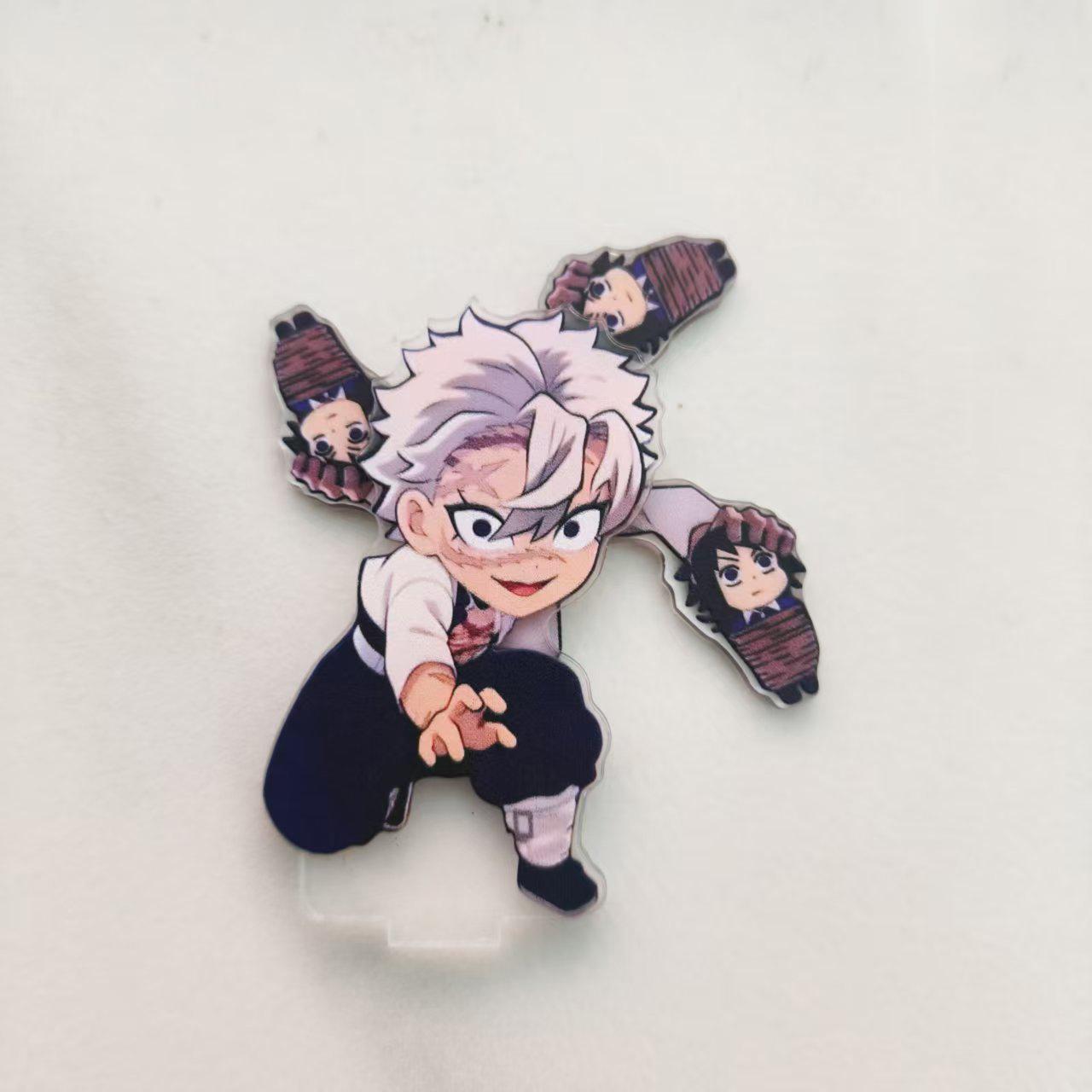 Demon Slayer Anime Peripheral Hand Can Rotate Ornament Shinazugawa Sanemi Tomioka Giyuu 5CM Acrylic Stand Figure Fans Gift
