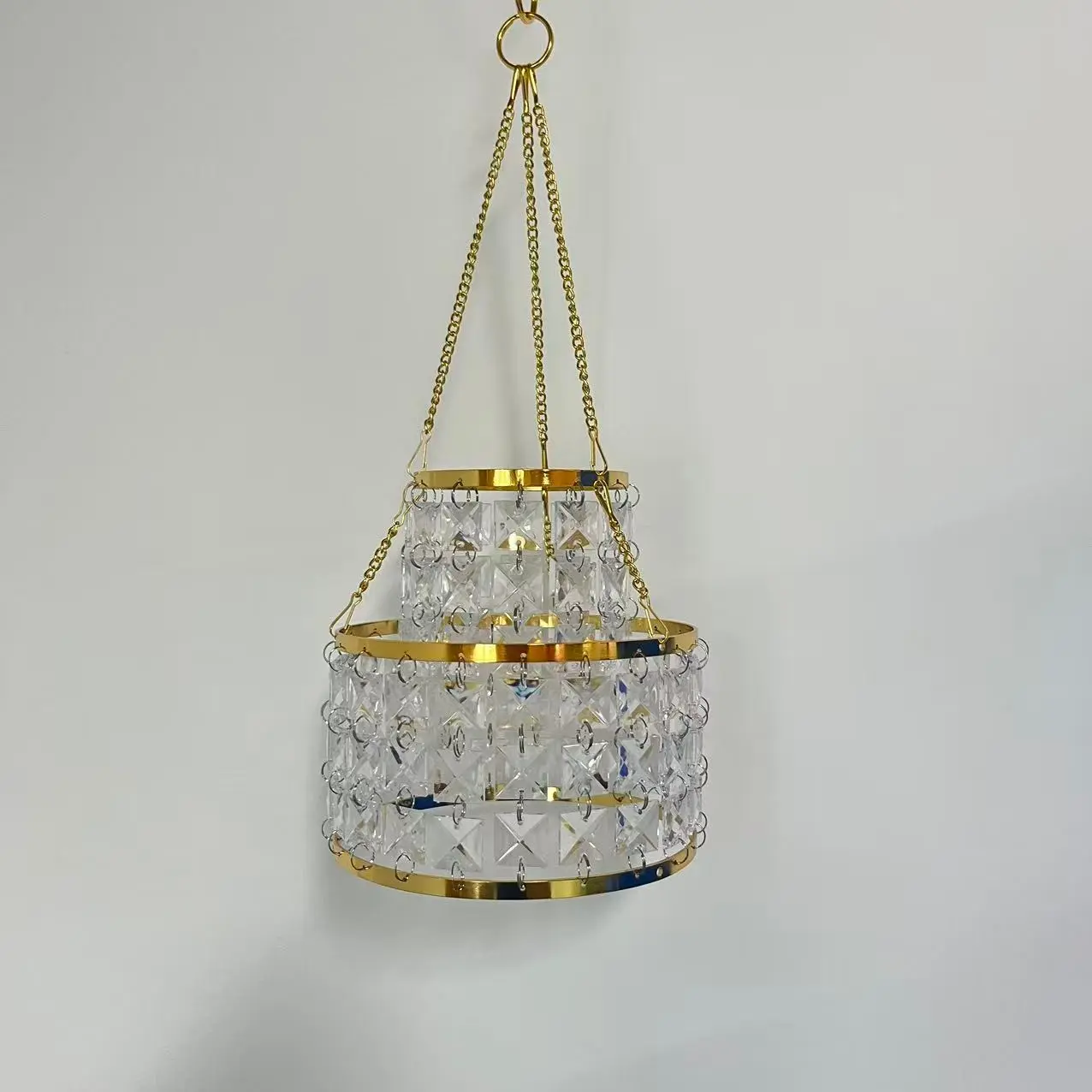 Vectolum Ring-Shaped Rhombus Pendant, Classic Art Decorative Hanging Ornament, Ideal for Home Interior, Bedroom, Dining Room, Garden Decoration