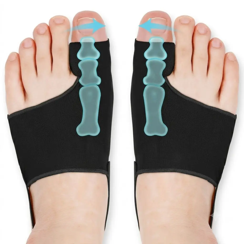 2-Pack Bunion Corrector for Women & Men, Orthopedic Bunion Splint for Hallux Valgus Pain Relief, Big Toe Separator, Adjustable Day/Night Support, Comfortable Hammer Toe Straightener