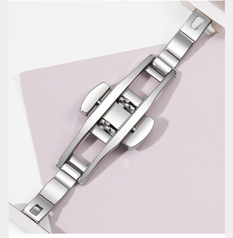 Metal Apple Watch Band with Butterfly Buckle – Sugar Cube Style Women’s & Unisex iWatch Strap for Series 7–10