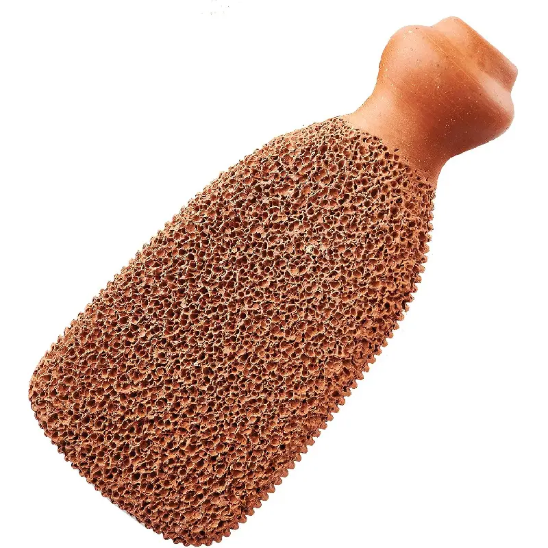 Pumice Stone for Feet Lasts 5+ Years Foot Exfoliator Scrubber Callus Remover Made of Natural Terra-Cotta