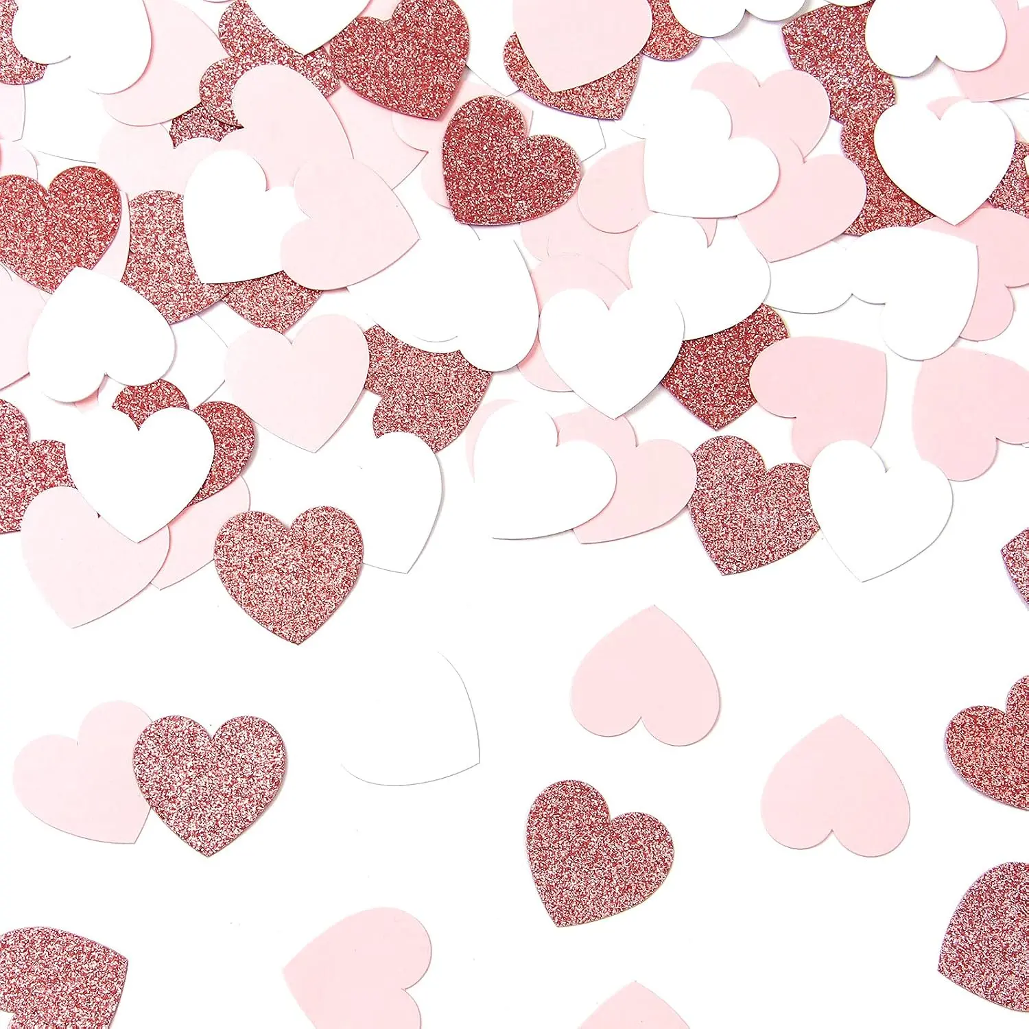 Rose-  Valentines-Day Decorations Heart-Confetti - 200 count  Day Brunch Engagement Bachelorette Table Decor,Wedding  Shower Birthday Glitter Paper Party Confetti
