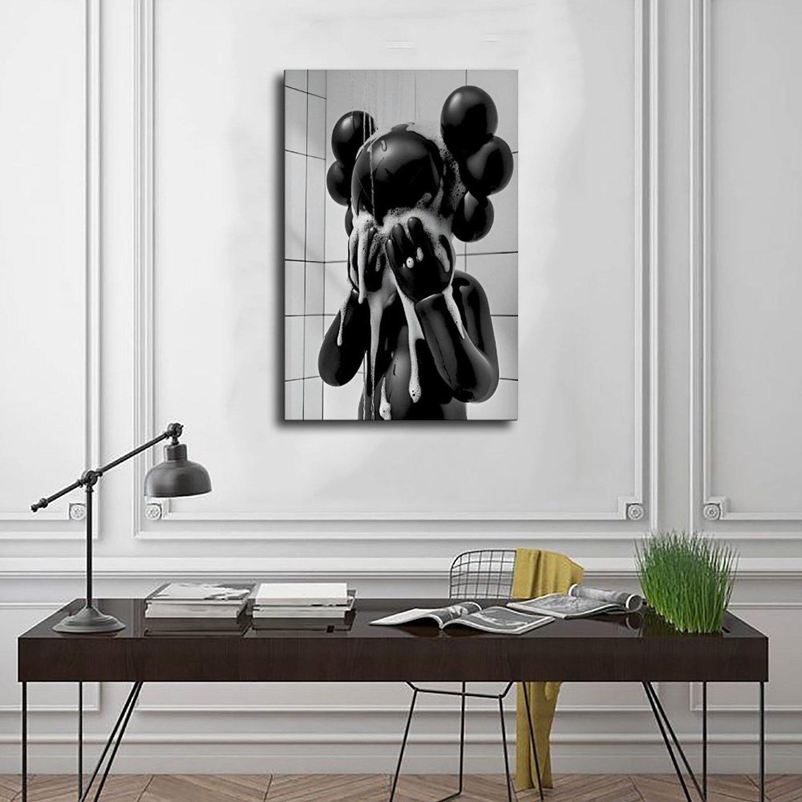 Kaws in Shower Hypbeast Poster - Printable Art for Shower Wall Art, Washroom Wall Decor, Graffiti Kaws Wall Art Gift