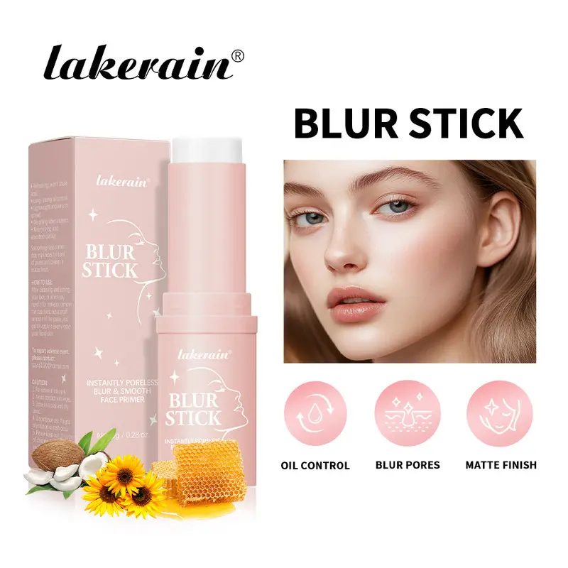 Lakerain Portable Twist Pore Primer Stick, Cover Blackheads & Large Nose Pores, Matte Oil Control Lightweight Texture, Prime Skin Before Makeup to Prevent Foundation Caking & Patchy Finish