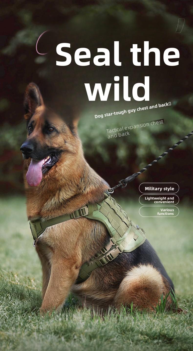 Tactical Dog Harness – Universal Harness, Walking Harness & Safety Harnesses for Small to Large Dogs, Durable Reflective, Easy to Control, No Pull Adjustable Pet Harness, Pet Supplies