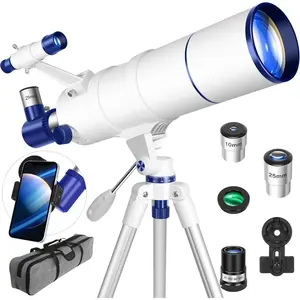 Telescope for Adults High , 90mm Aperture 550mm Portable Refractor Telescope for  & Astronomy Beginners, Professional Telescopes with Tripod, Phone Adapter, Moon Filter, Carry Bag